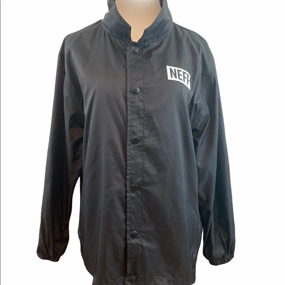 Neff black forever fun windbreaker jacket xl